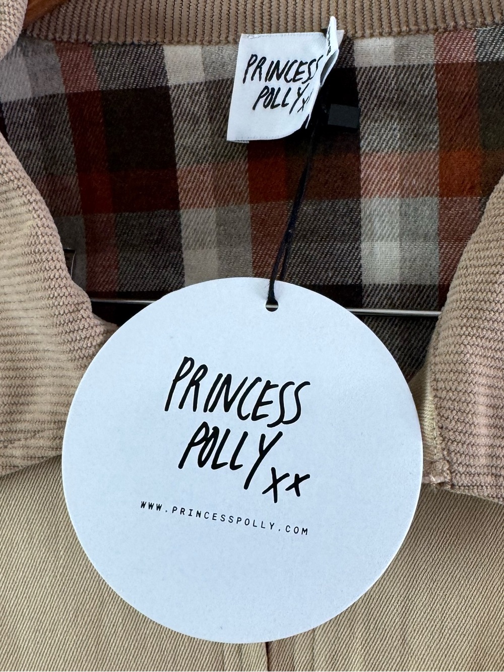 Princess Polly Springer Jacket Beige Tan Barn Jacket Size 8 NEW Fall Autumn - Picture 7 of 7
